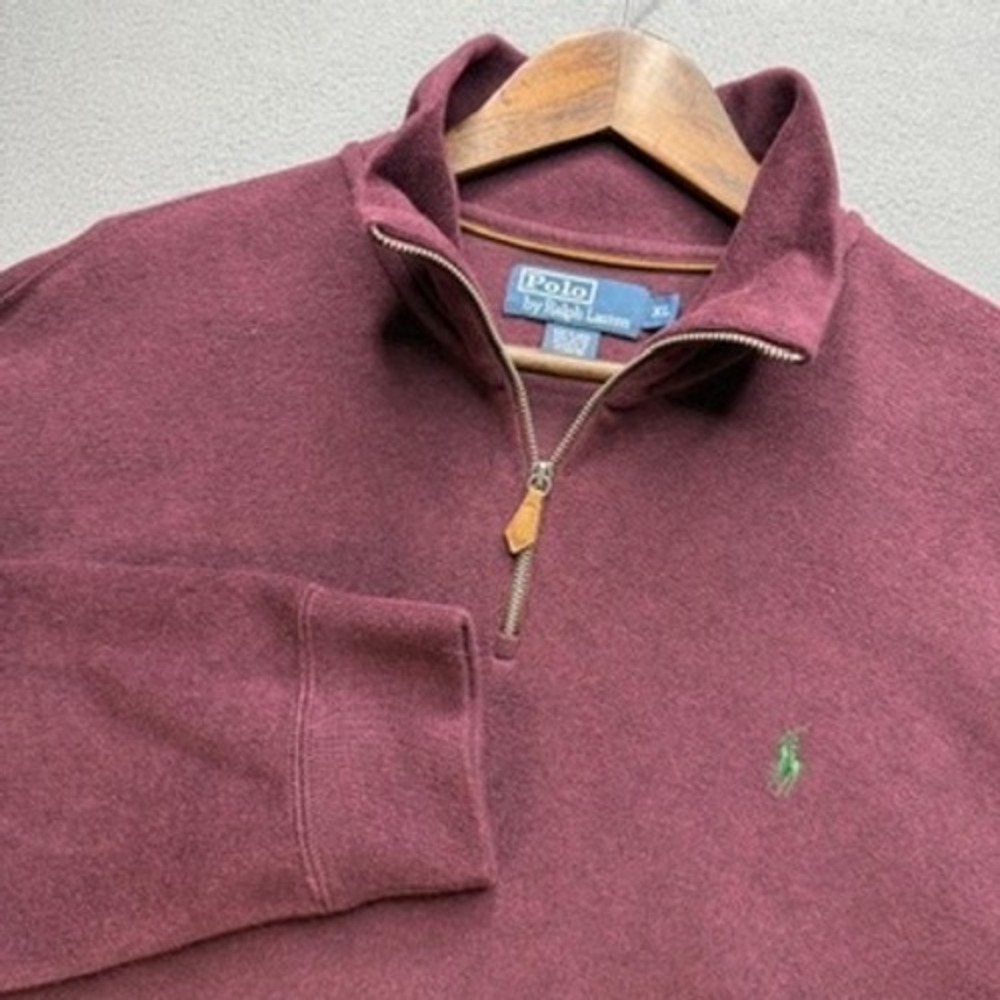 Polo Ralph Lauren Sweater Quarter Zip Pullover Regular XL Cotton Pony Logo Prep